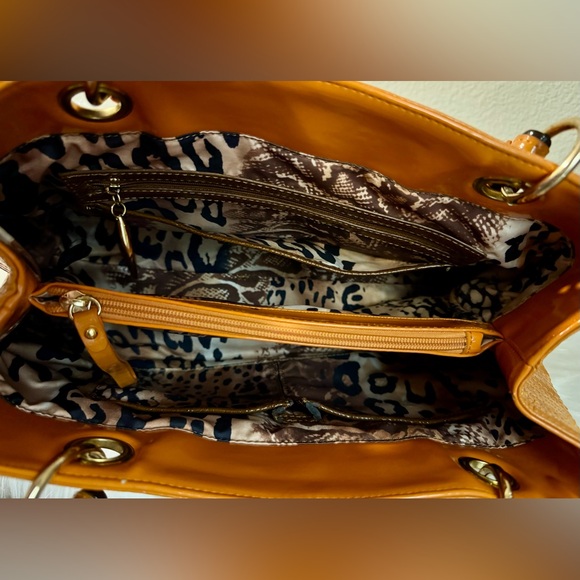 Sharif Orange Studded Shoulder Bag - Picture 9 of 14